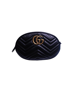 GG Marmont Belt Bag, Matelasse Leather, Black, Box, DB, 491294 498879